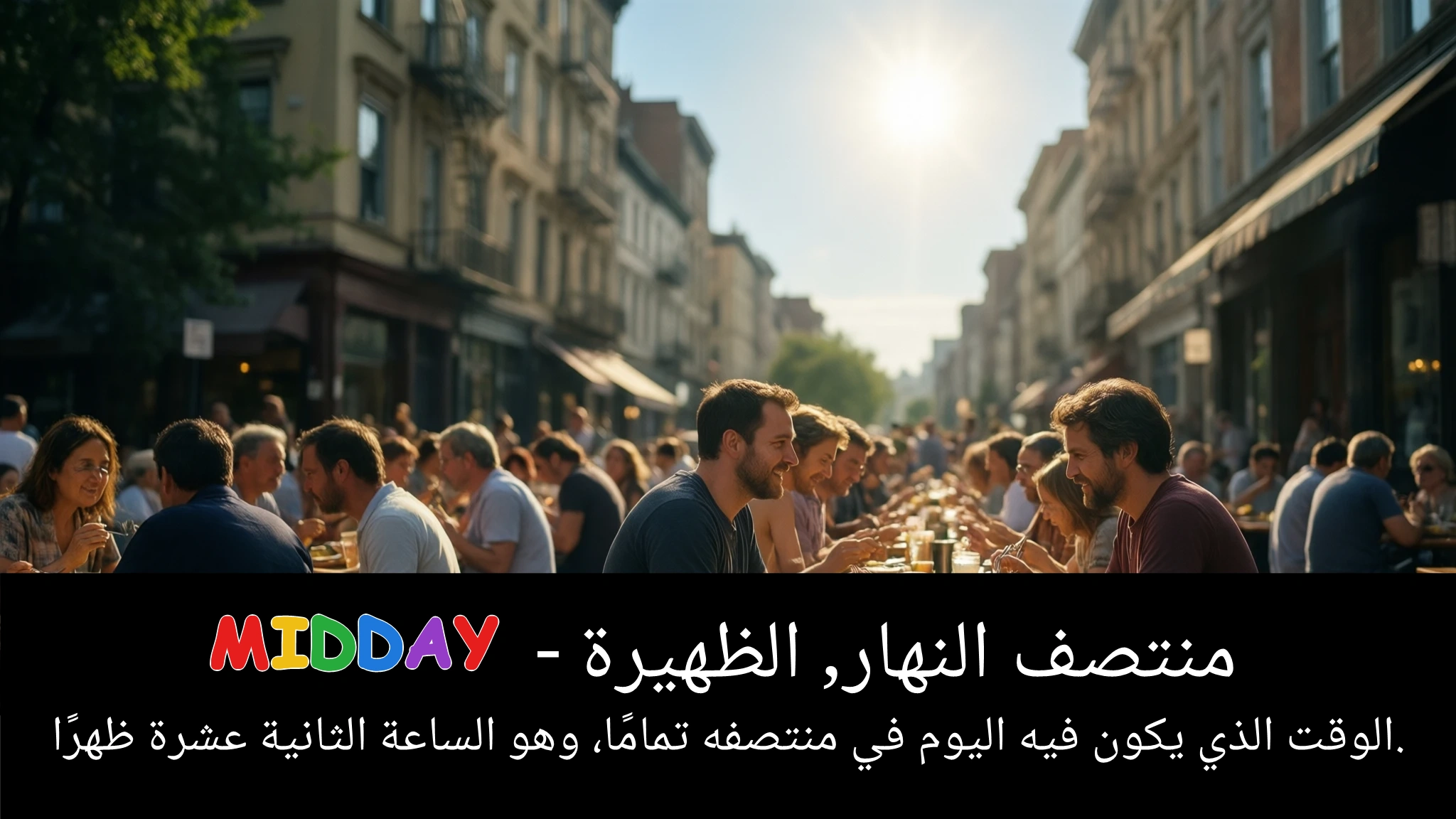 Arabic Illustration for midday